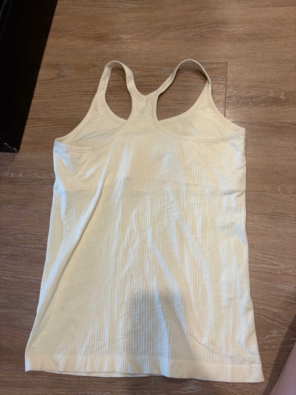 Lululemon ebb to street shelf bra tank top in yellow